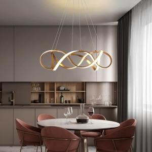 China Signature LED Modern Ring Light Metal Acrylic Material 85 - 265V on sale