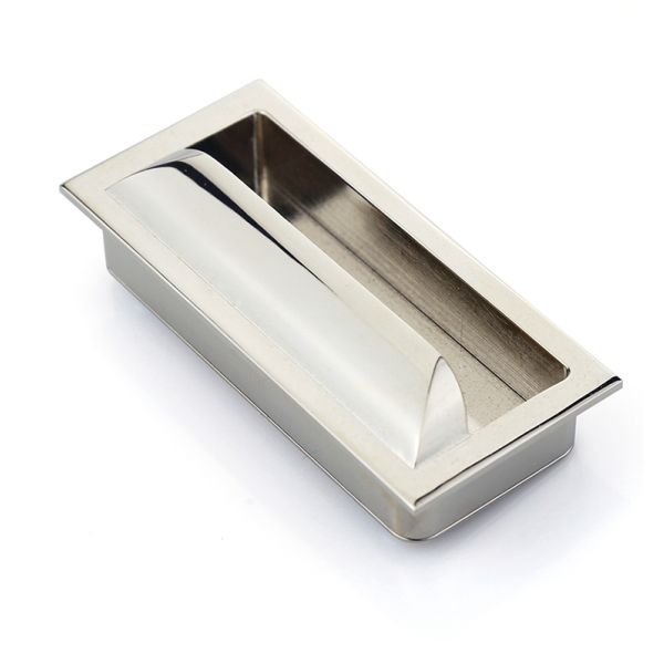 Electrical Cabinet Flush Door Pull Handles Yellowish Color With Zinc Alloy Enclosures