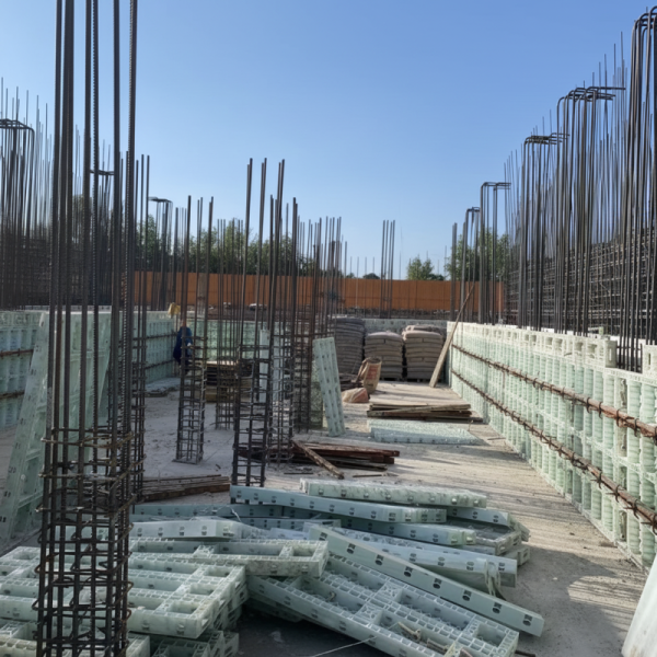 1200x2400mm Plastic Formwork Sheet 18mm Thick Concrete Column Formwork Lightweight