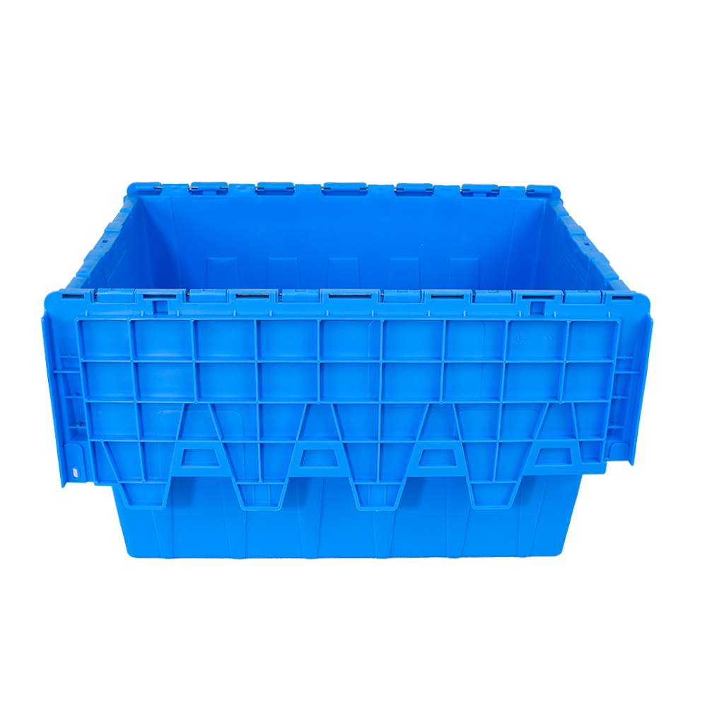 Large Distribution Stack and Nest Turnover Plastic Moving Crate with Customized Color