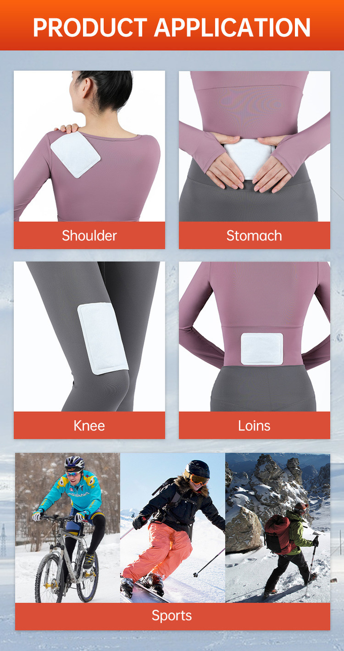 Custom Disposable Heat Packs Warmer Heating Patch Pocket MSDS Certificate
