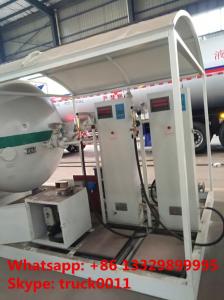 China 8MT mobile skid mounted lpg gas filling plant with two electronic scales and filling nozzles, skid propane gas plant on sale