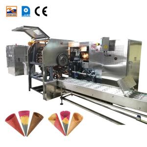 China PLC Ice Cream Cone Making Machine 47 Baking Pans Large Food Production Equipment on sale