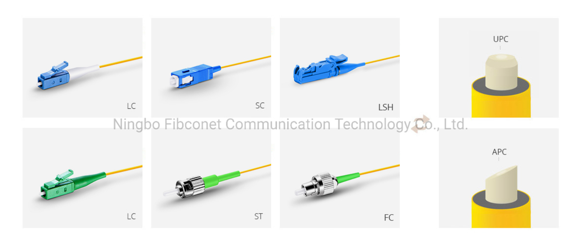 FTTH Single Mode Fiber Optic Pigtails SC UPC APC LSZH/PVC 0.9mm for Easy Installation