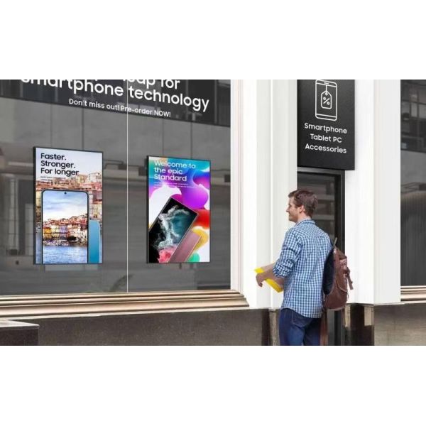 65 Inch Double Sided Digital Signage Display Outdoor Ultra Thin Frame