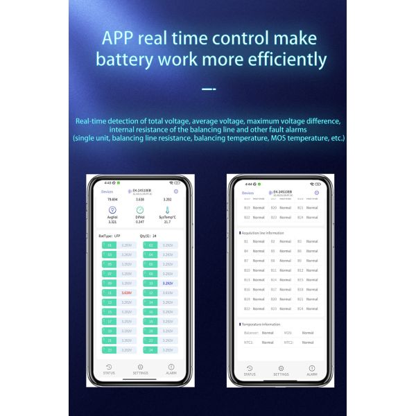 10W Power Consumption Black Smart Active Balancer 8A 4S 8S 16S 17S 24S Smart BMS For Power Tool