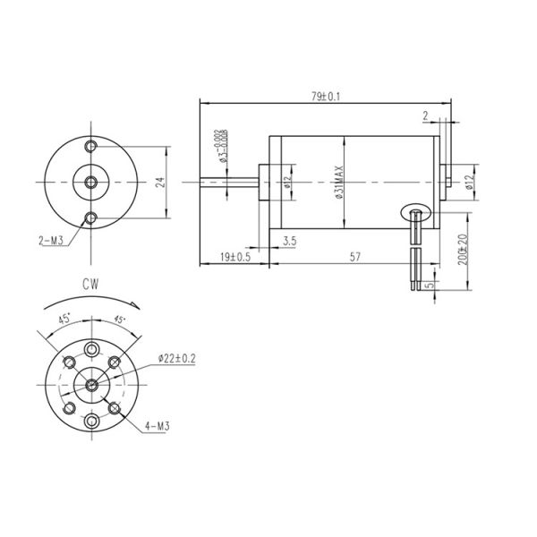 4000 RPM 31ZY DC Motor High Speed Brushed Miniature Gear Motors