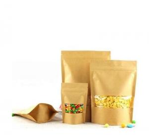 Food grade Resealable Zipper Kraft Paper moistureproof Bags Food Packaging vacuum Bags