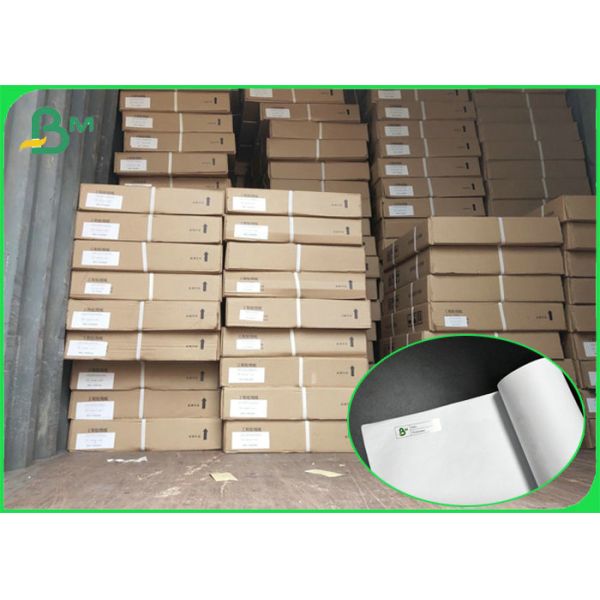 Wood Pulp Moisture Resistant 80gram Inkjet Plotter Paper Rolls With 36inch*50yard