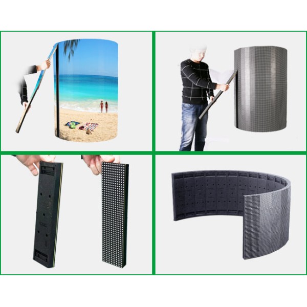 Lightweight P5.2 Curved LED Screen / Flexible Video Display 17mm Thickness
