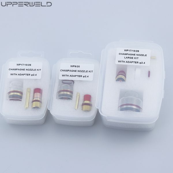 WP-17/18/26 2.4 TIG Welding Torch Gas Lens Kit 1/16' 3/32' 1/8' Clear Nozzle Pyrex Cup Kit