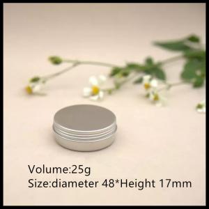 Buy cheap 25g Cream Jar Silver Small Round Container Custom Aluminum Cans product