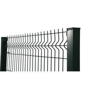 Iron 3d V Mesh Curved Wire Mesh Fence Powder Coated