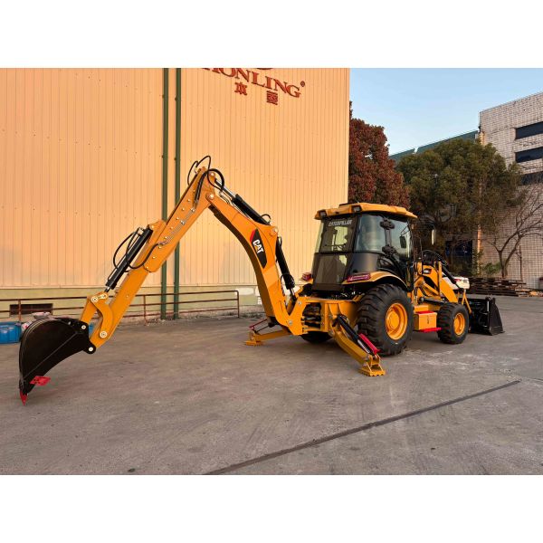 100% New Second Hand Wheel Cat 420 Loader Excavator Digger 4*4 Cat Backhoe Loader Used