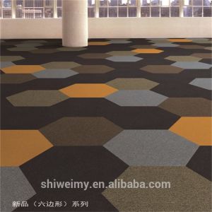 Buy cheap New style plain design nylon hexagon shape honeycomb carpet tile product