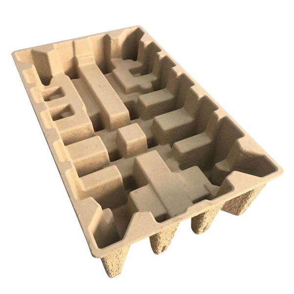 Wood Pulp Tray Packaging Sustainable Oilproof Antishock Antistatic