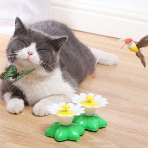 Automatic Electric Butterfly Cat Toy Silicone Interactive Bird Simulation Cat