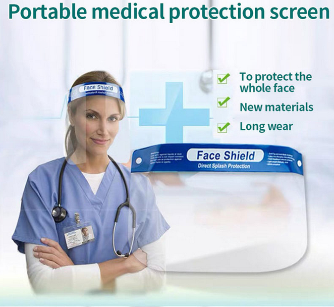 Safety Full Clear Face Shield Visors For Home , Travel , Laboratory