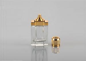 Buy cheap UV Plastic Cap Empty Perfume Spray Bottles 100ml Glass Golden Cap Color product
