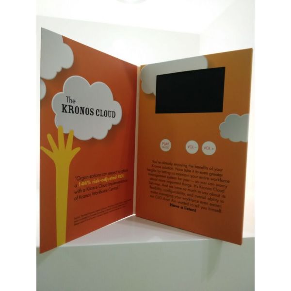 Advertising Player LCD Video Brochure , 4.3 Inch - 10 Inch Video Mailer