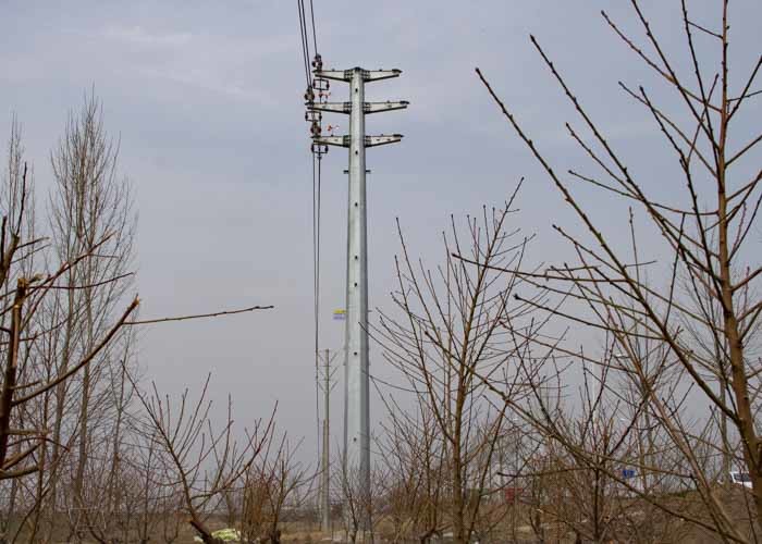 Buy cheap Q345B Steel Lattice Transmission Tower , Galvanized Electrical Steel Pole product
