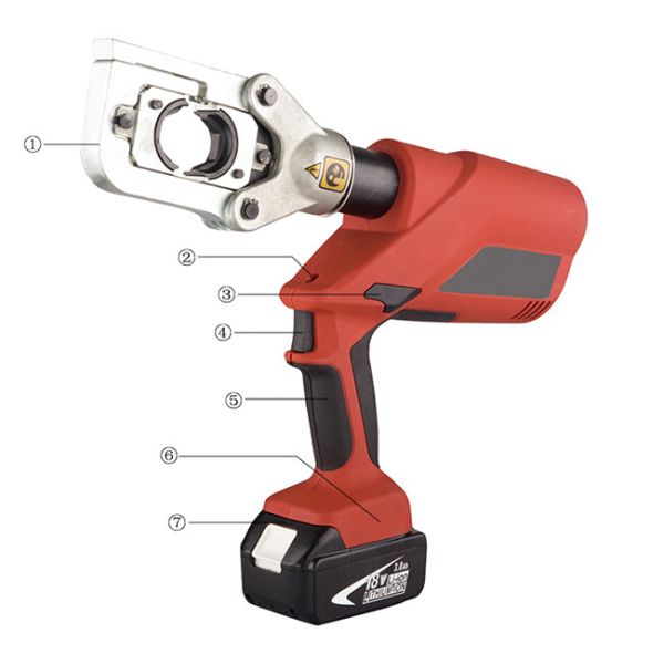 Portable Battery Powered Hydraulic Cable Crimping Tool 16-300mm2 Long Life