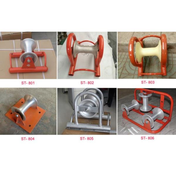 90mm Lockable Bellmouth Type Cable Reel Roller With Nylon Wheel