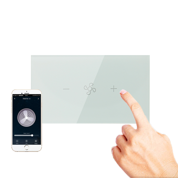 OEM Tuya Smart Switch 10A Smart Ceiling Fan And Light Combination Switch