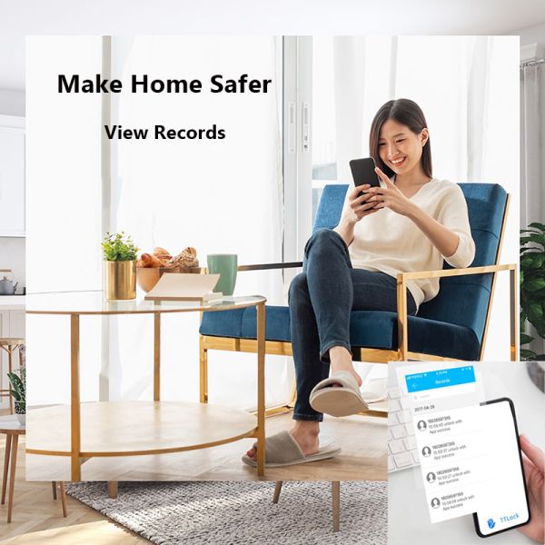 High Security Touch Keypad Apartment Smart Door Lock With Smart TTlock APP