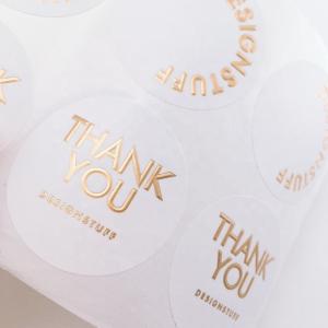 Buy cheap Reuseble Gold Foil Embossed Printed Adhesive Label product