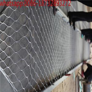 Wire Rope Twisted Mesh/Stainless Steel Wire Rope Diamond Ferruled Mesh with Frame /Steel Rope Mesh with Ferrules