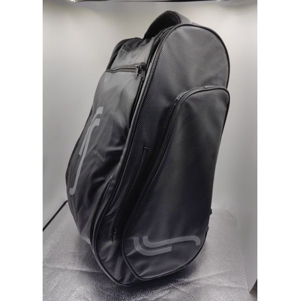 Black Polyester Racket Sports Bag With Shoe Compartment