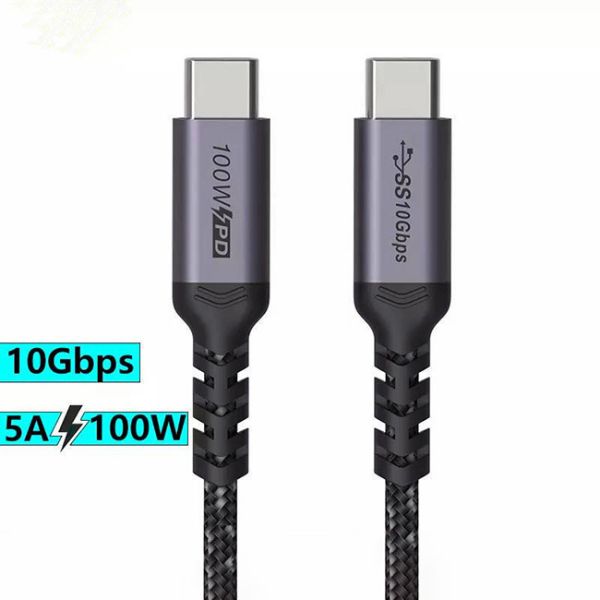 USB PD Cable 5A 100W USB3.1 C Male To C Male E Marker