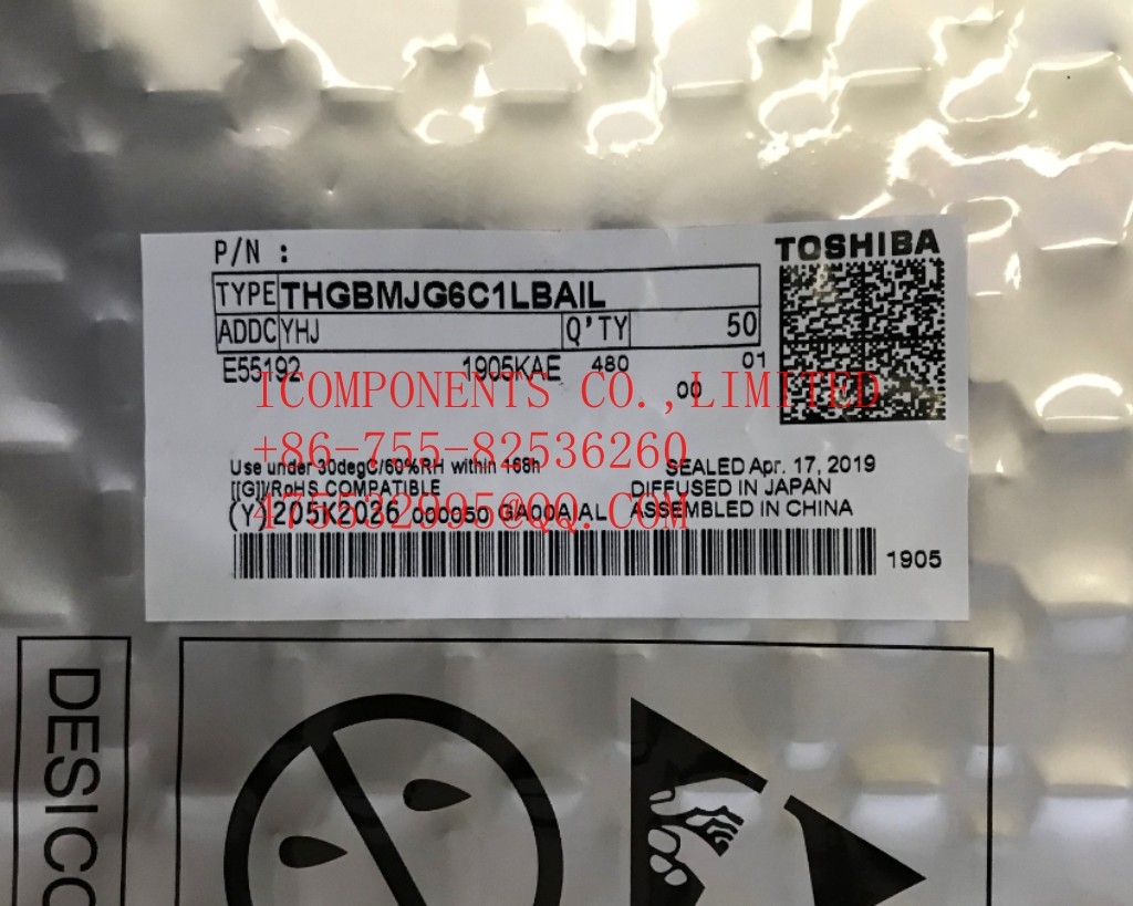 THGBMJG6C1LBAIL KIOXIA IC FLASH 64G MMC 52MHZ 153WFBGA NAND FLASH