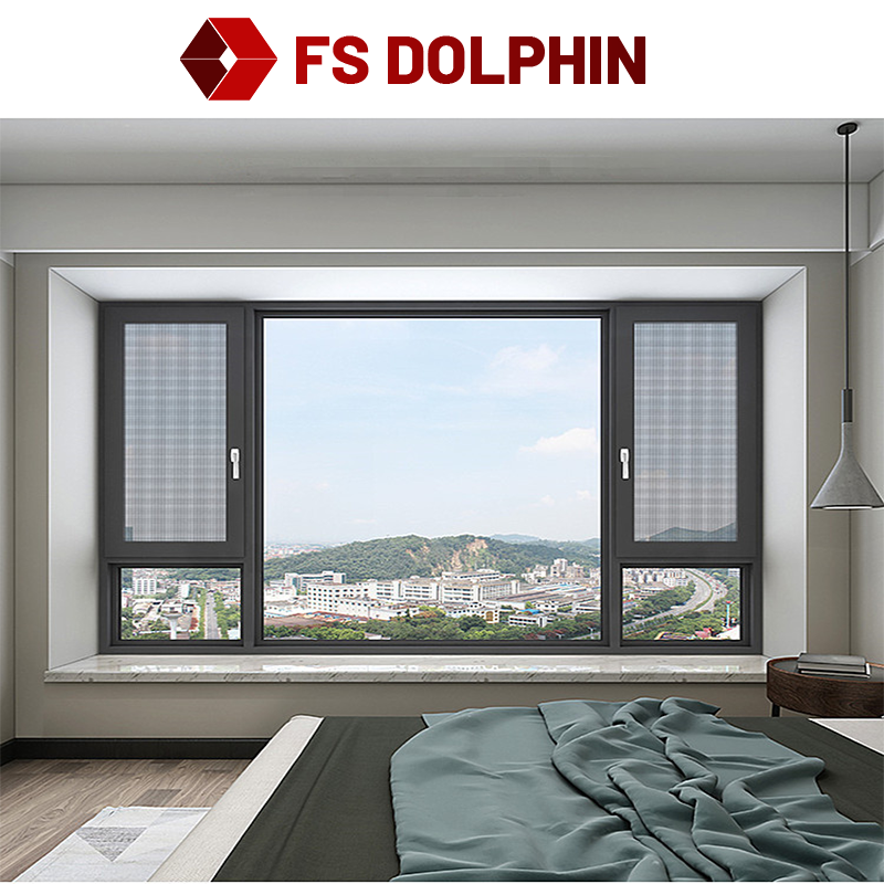 Waterproof Aluminum Casement Window Double Glazed Tilt And Turn Window