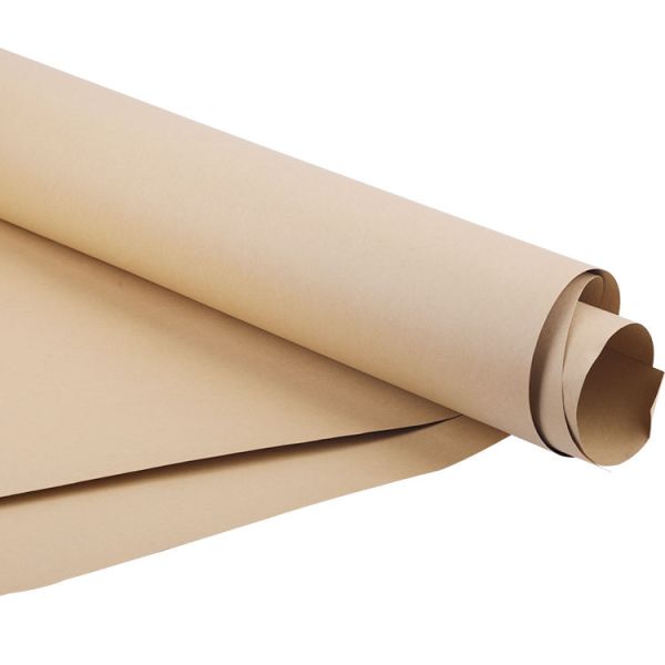 Wooden Pulp Brown Kraft Paper Roll Custom Printing Brown Packing Paper Roll Recyclable