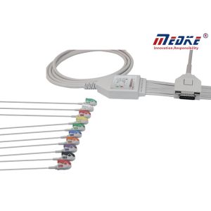 Buy cheap Distal DB15pin TPU Shielded Fukuda Me KP-500 EKG Cable product
