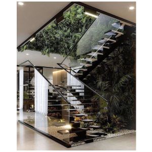 Australian Standard Modern Interior Staircase With Led Marble