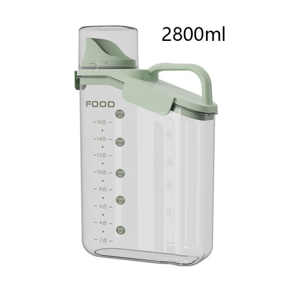 2800ML Space Saving Stackable Plastic Snap On Lid Rectangular Lunch Containers