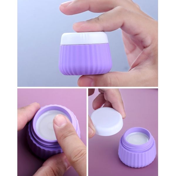 8 Items Silicone Toiletries Bottles 90ml 30ml Jars Combo TSA Approval