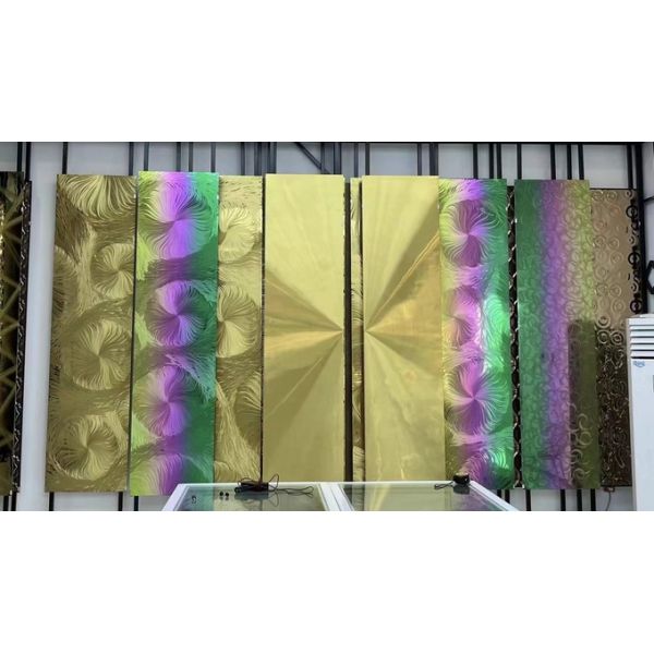 SS 201 304 316 Grade Sheet 3D Laser Texture Color Stainless Steel Sheet Polished Pattern Metal Sheet