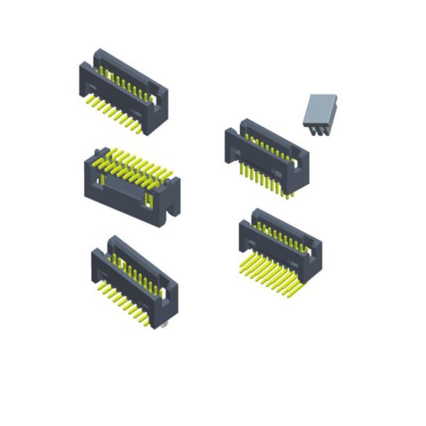 Gold 1.27mm Pitch Box Header Connector SMT High Strength Height 5.7