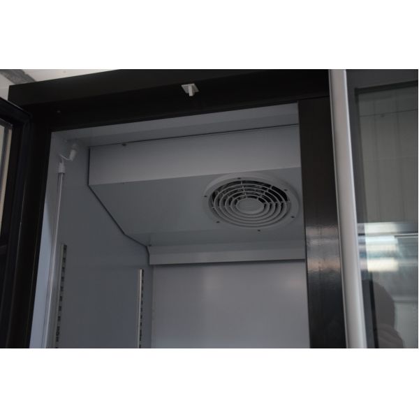 Plug In Double Swing Upright Glass Door Fridge Drinks Display Fridge For Supermarket