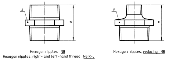 AISI 304 ISO 49-1994(E) CL150 Stainless Steel Cast Threaded Hexagon Nipple