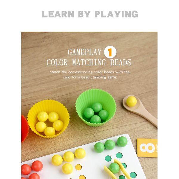 2024 Wooden Number Cognitive Educational Number Matching Toy Wooden Clip Beads Game Counting Toy