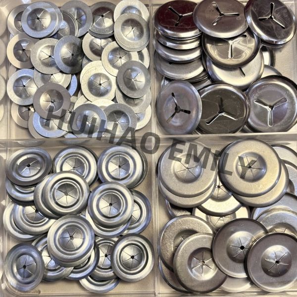 32mm Galvanzied Steel Square Self Locking Washer Fix 2.7mm Insulation Pins