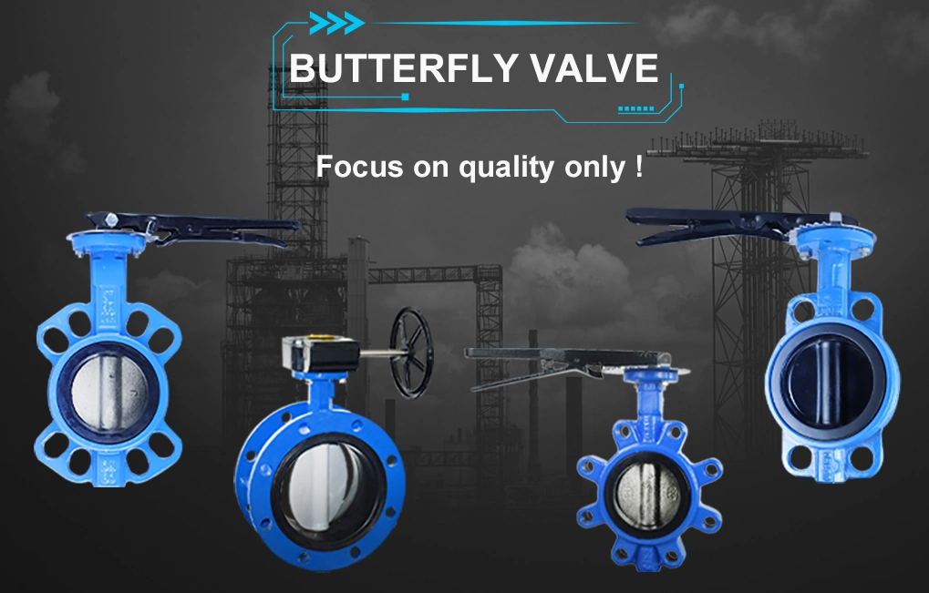 Diaphragm Structure 4 Inch Wafer Center Butterfly Valve Manual Handle for OEM Support