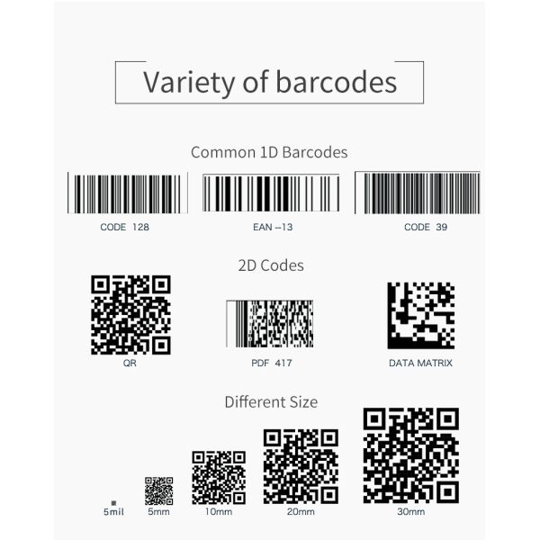 USB Interfaces Supported 1D and 2D Mode Barcode QR Code Scanner for Convenience Store