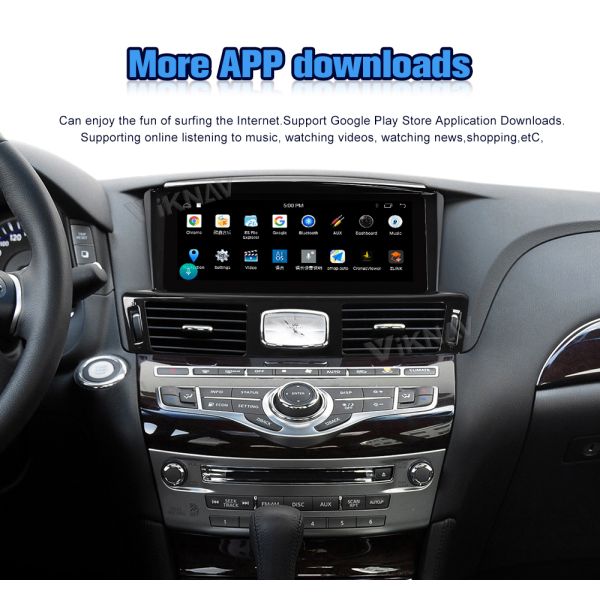 Viknav Car Radio For Infiniti Q70L (2013-2017) 10.25 inch Auto Upgrade Wireless CarPlay LCD Touch Screen GPS Navigation