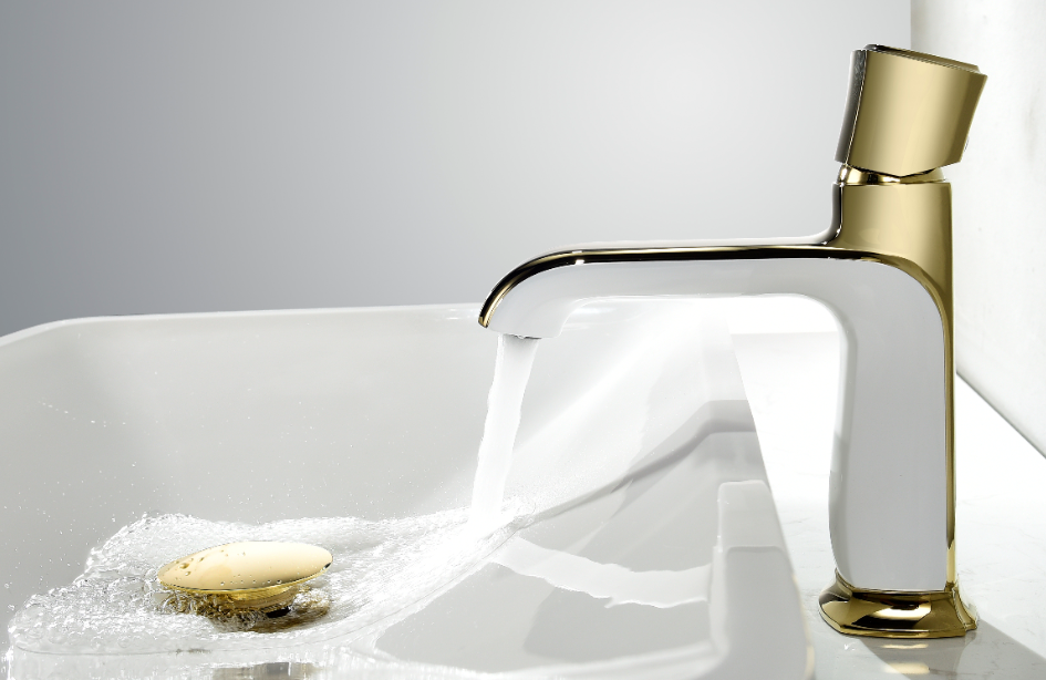 Zinc Alloy Single Handle Electroplate Wash Basin Tap